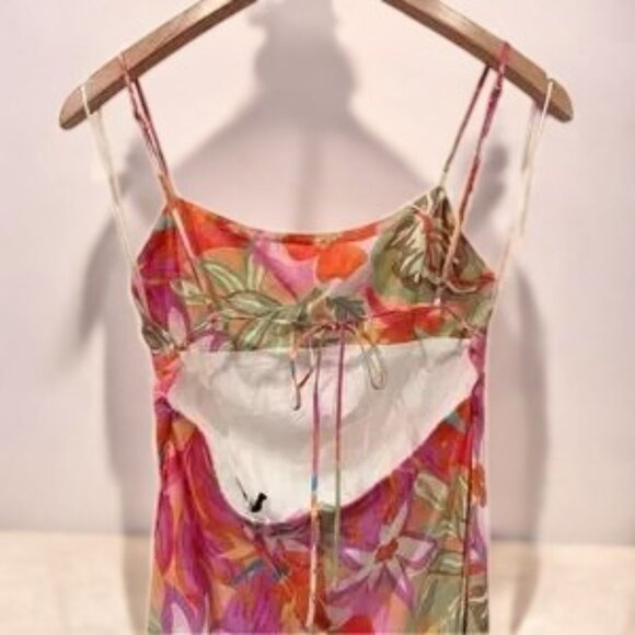 NWT ASTR Gabriella Midi Dress Orange Purple Multi - Picture 7 of 9